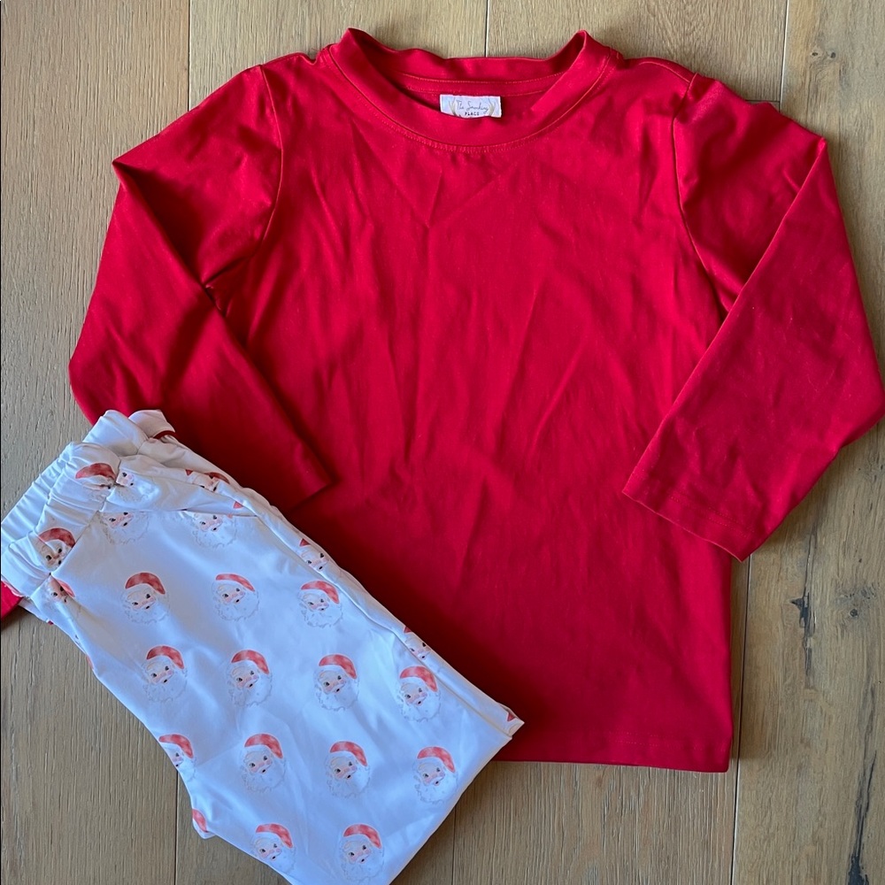 The Smocking Place Santa lounge set/ pajama set